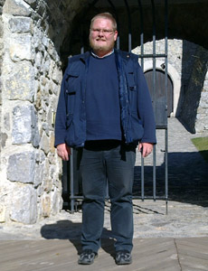 Október 2011 - Martin pred začatím cvičenia na hrade Strečno