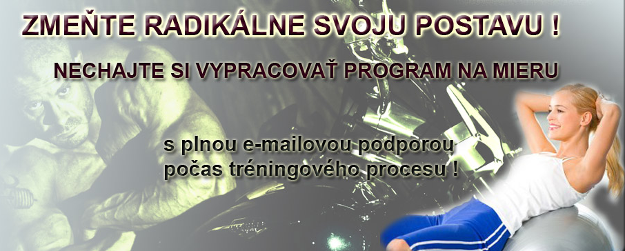 zmeňte svoju postavu - online tréner- vypracovanie jedálničkov, tréningových plánov