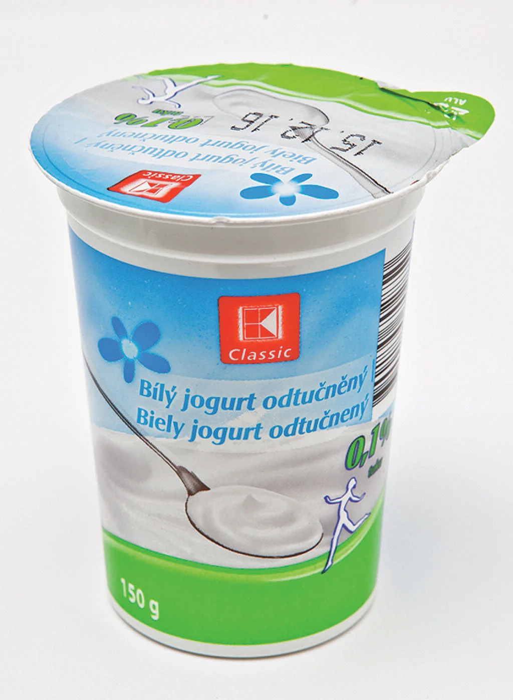K-classic biely jogurt light - 0,1% tuku - 150 gramov