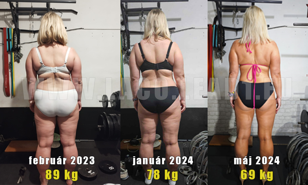 Danielina premena postavy od februára 2023 po máj 2024