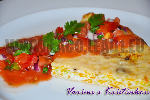 Tekvicová fritatta so salsou a picco de gallo